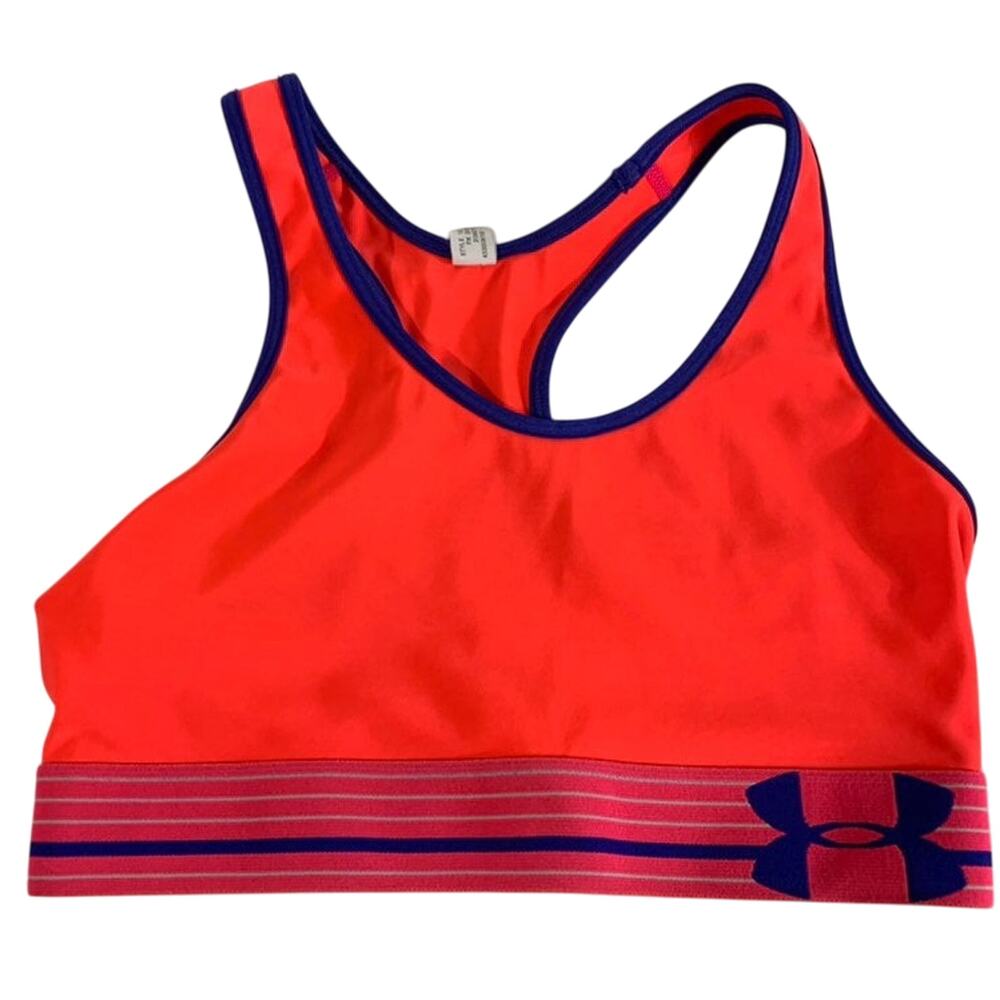 Under Armor Heat Hear Compression Sports Bra Women's Small Racerback Pink Purple